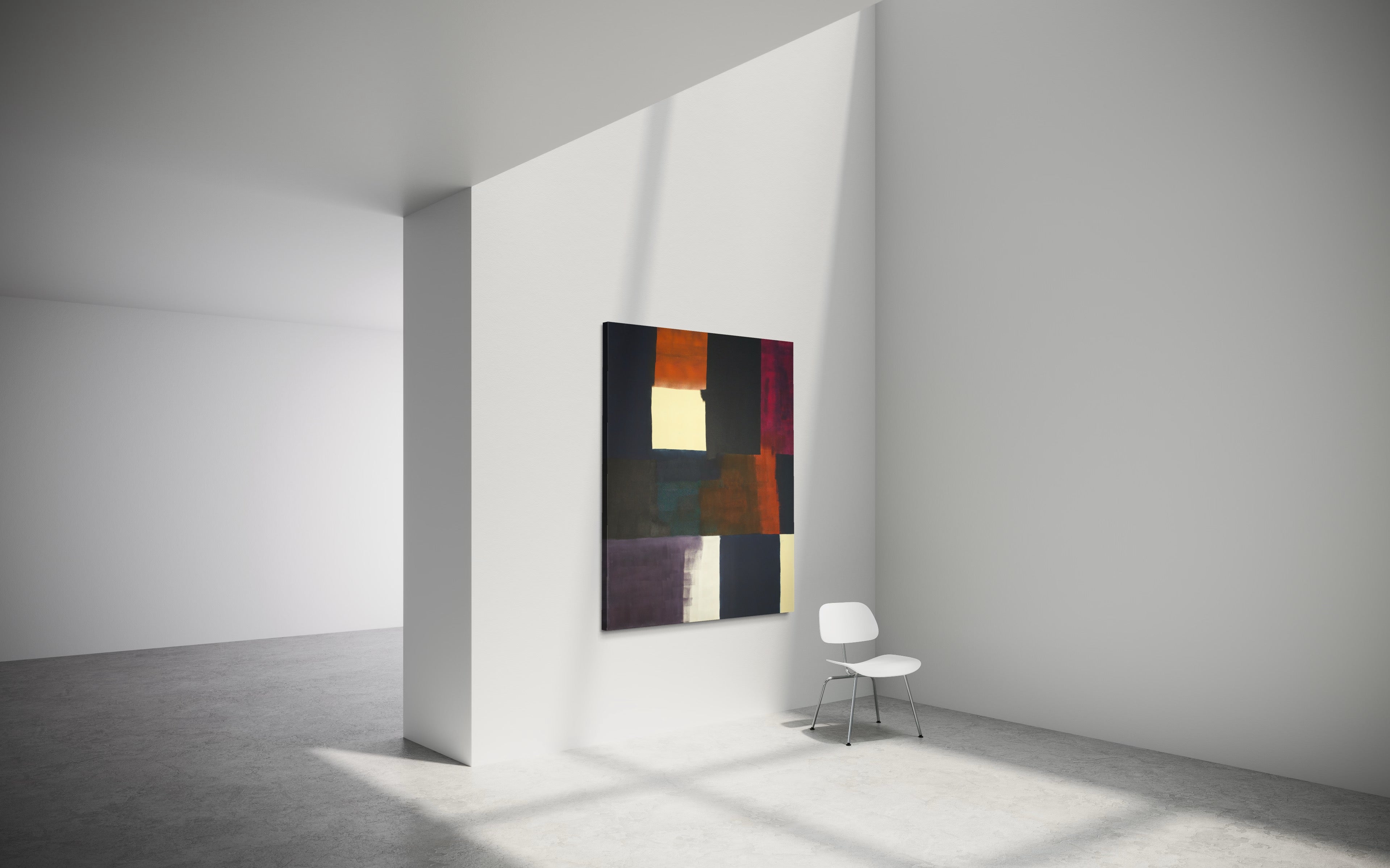 Bunte geometrische Formen auf Leinwand