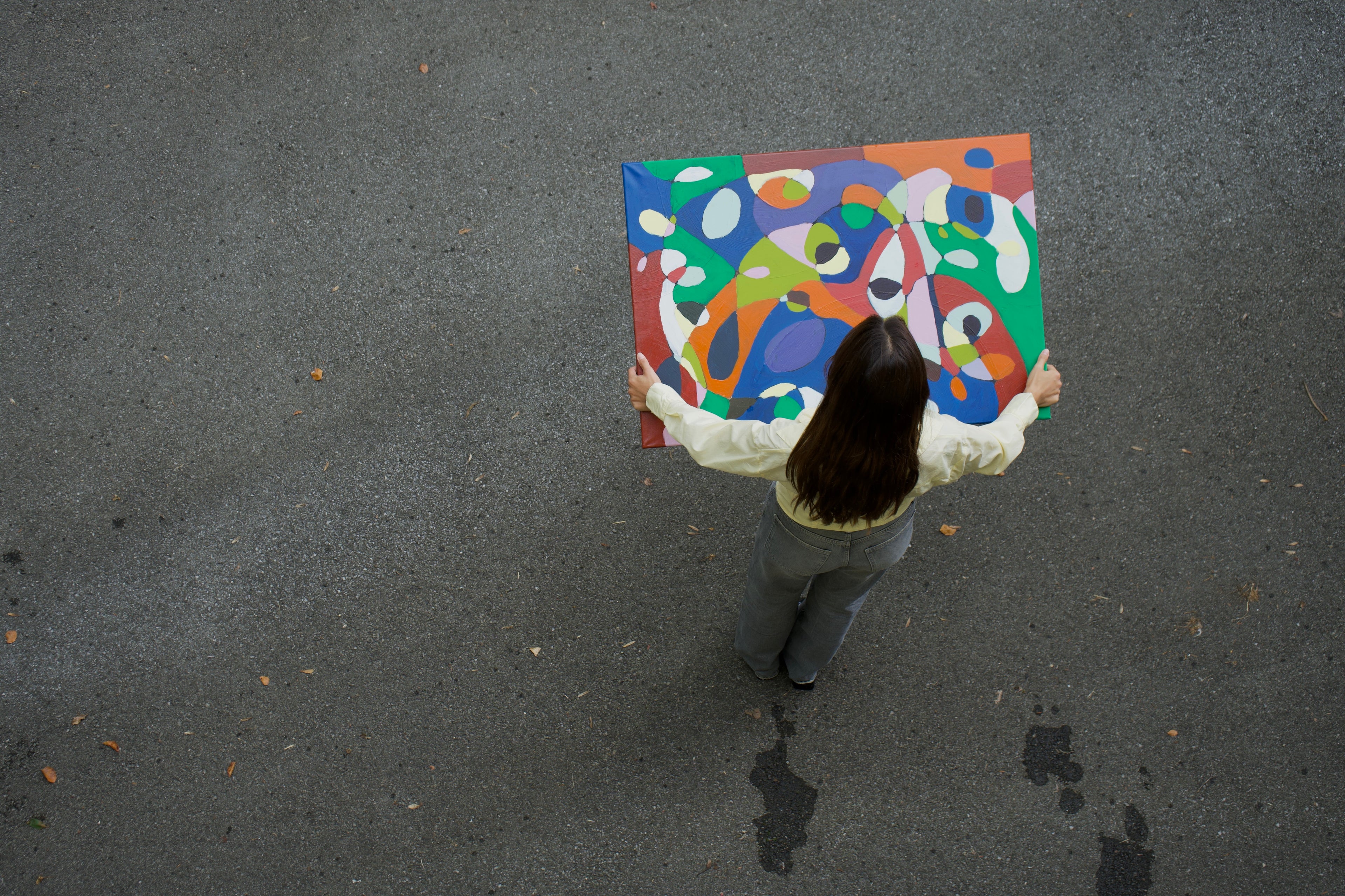 Bunte Geometrische Kunst auf Leinwand